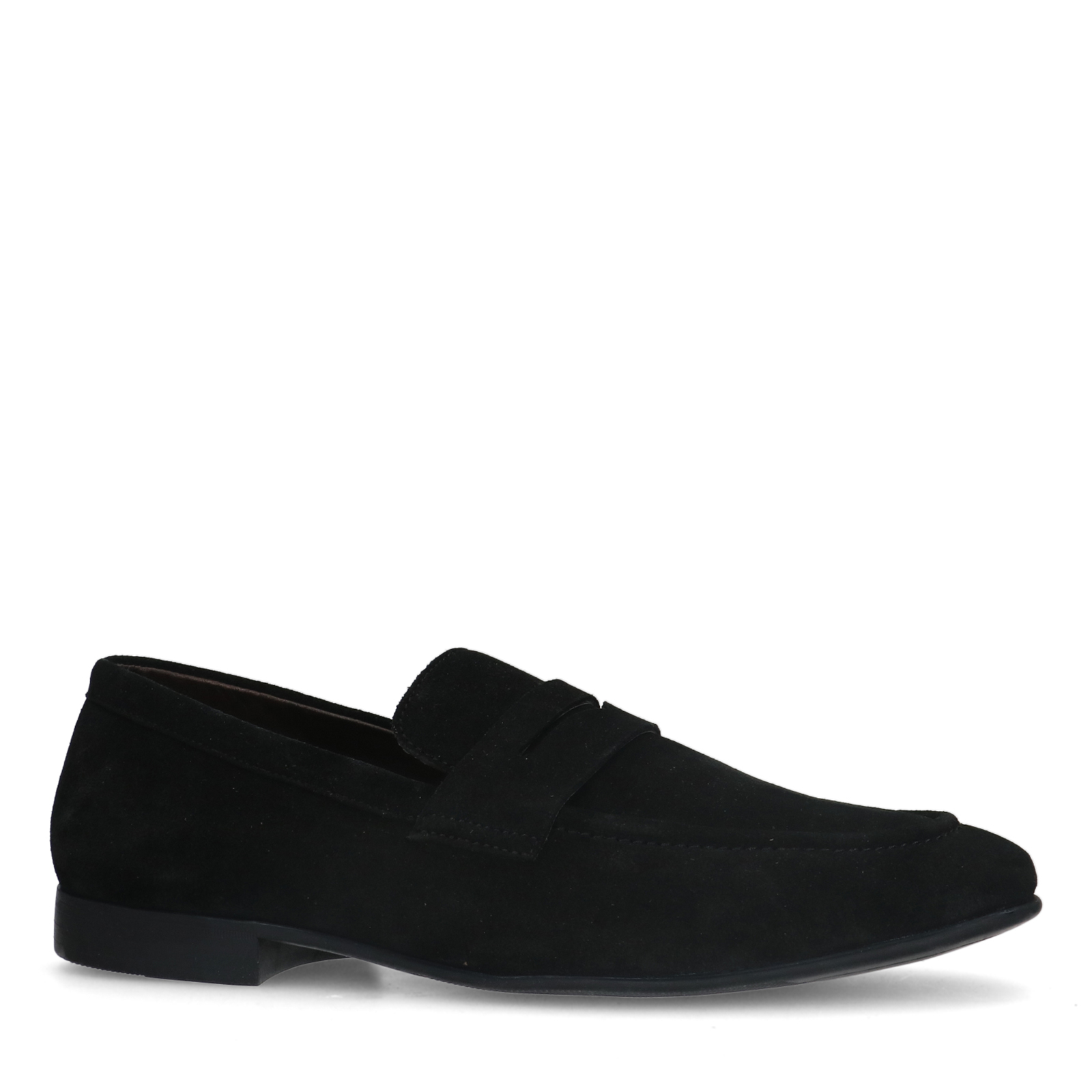 Black suede store loafers