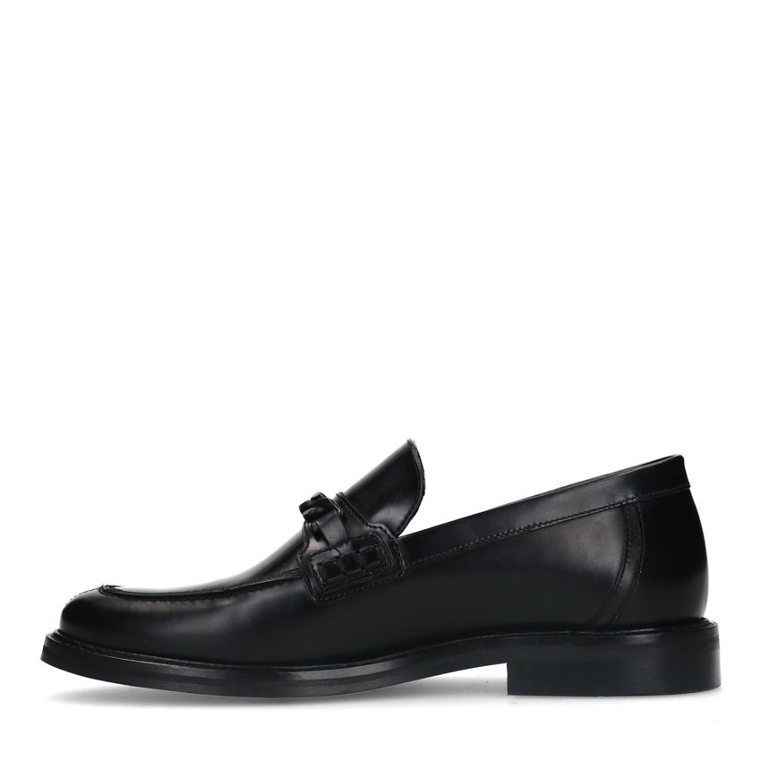 Zwarte leren loafers