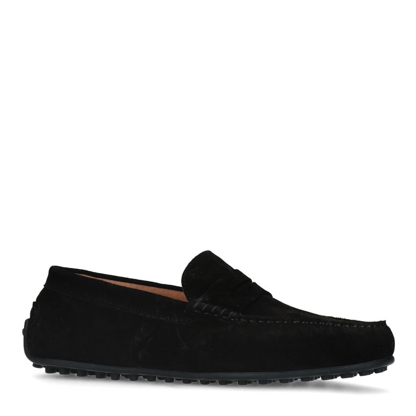 Zwarte suède loafers