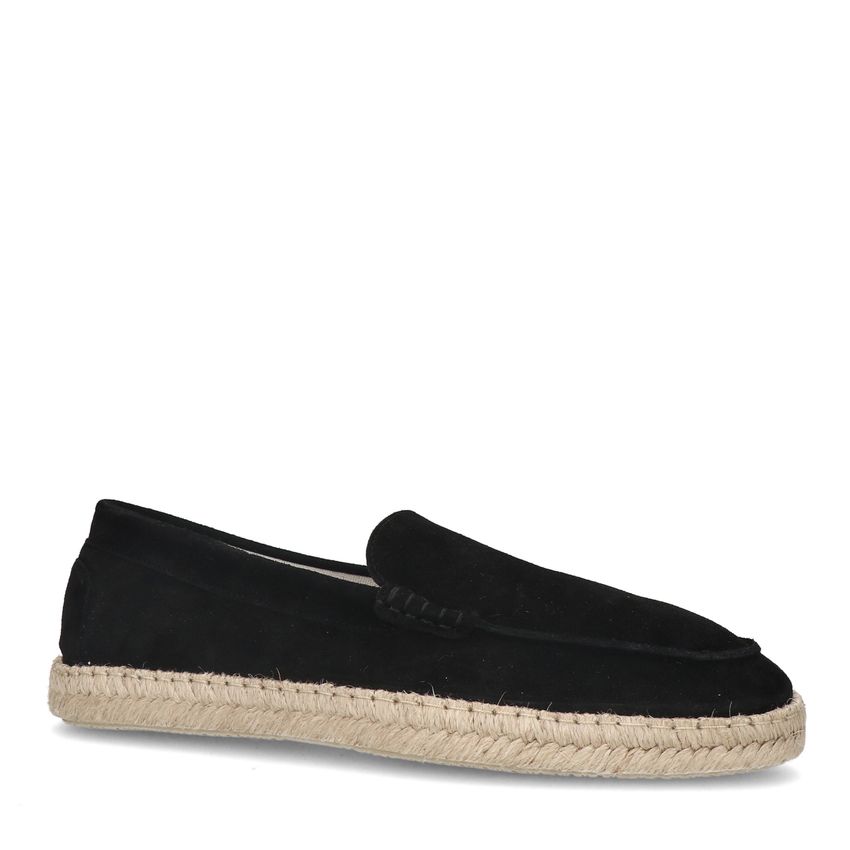 Zwarte suède espadrilles