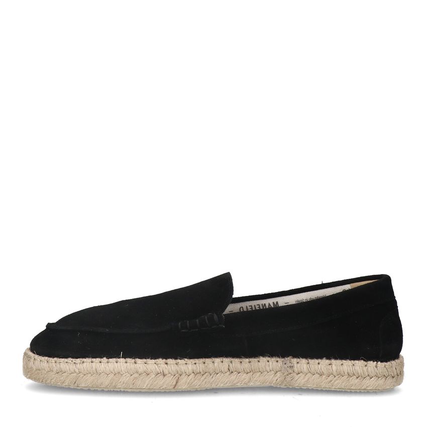 Zwarte suède espadrilles