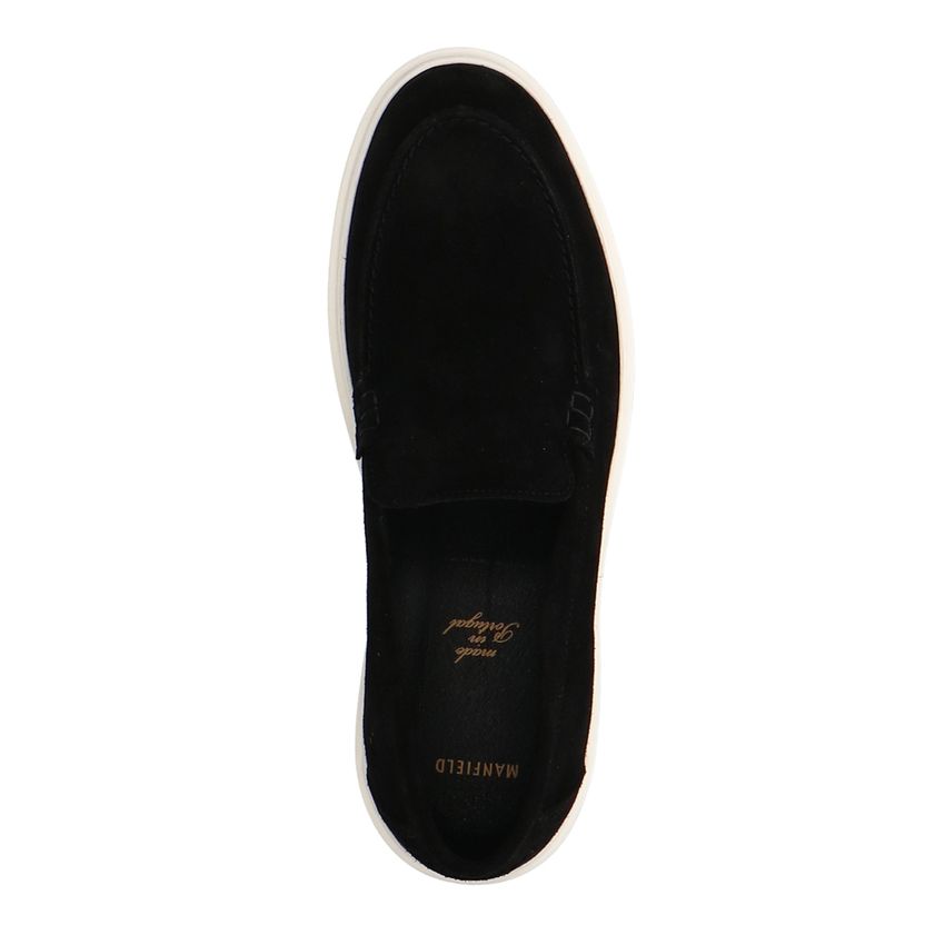 Zwarte suède loafers