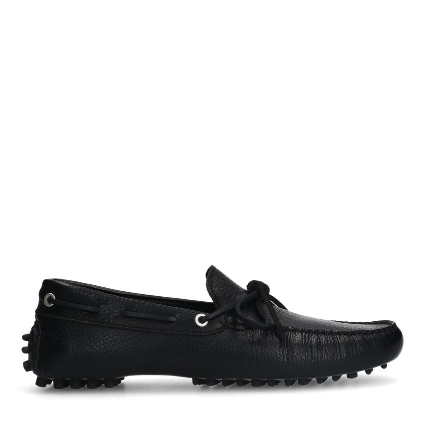 Zwarte leren loafers