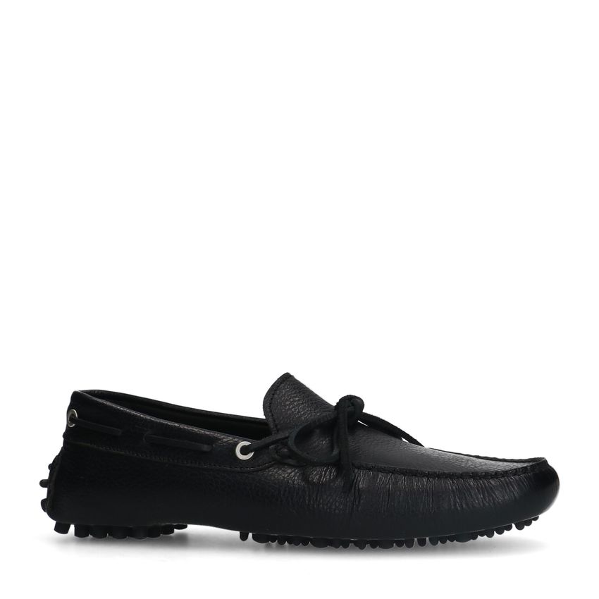 Zwarte leren loafers