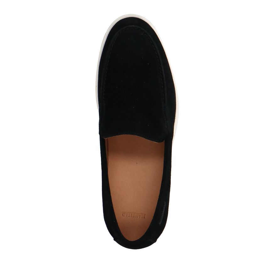 Schwarze Veloursleder-Loafer