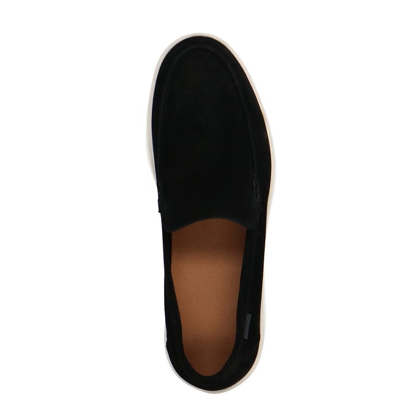 Schwarze Veloursleder-Loafer