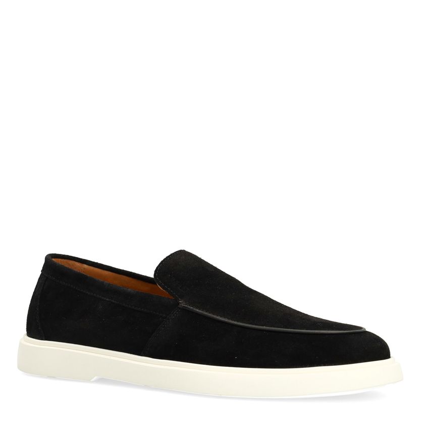 Schwarze Veloursleder-Loafer