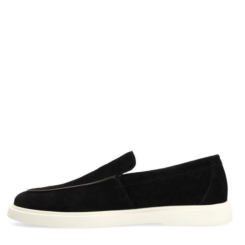 Schwarze Veloursleder-Loafer