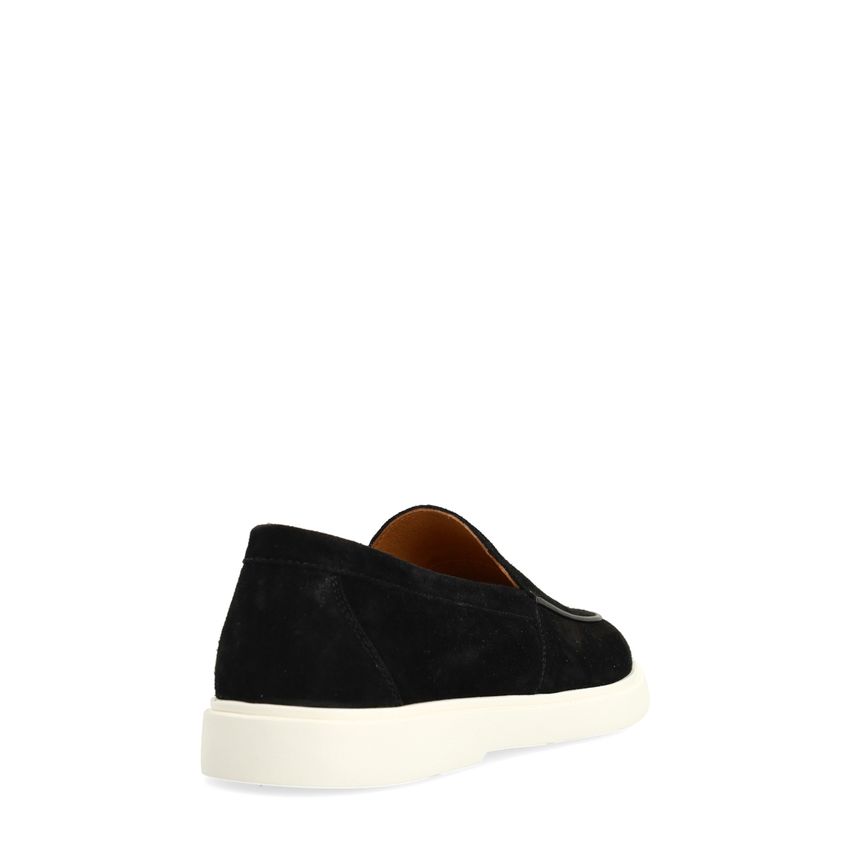 Schwarze Veloursleder-Loafer