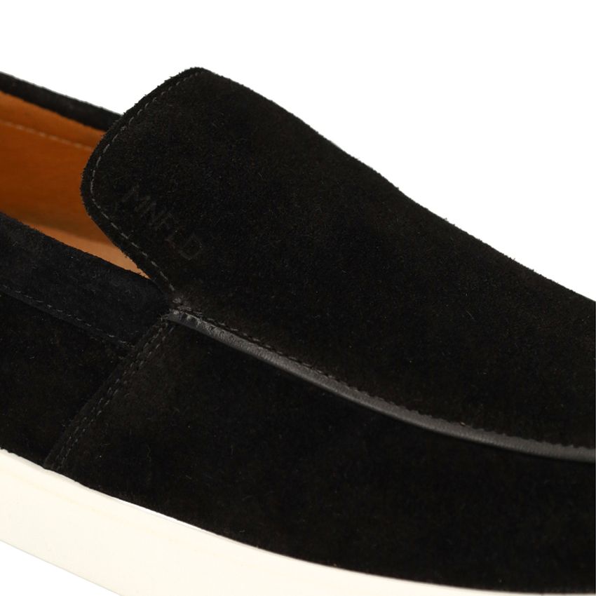 Schwarze Veloursleder-Loafer