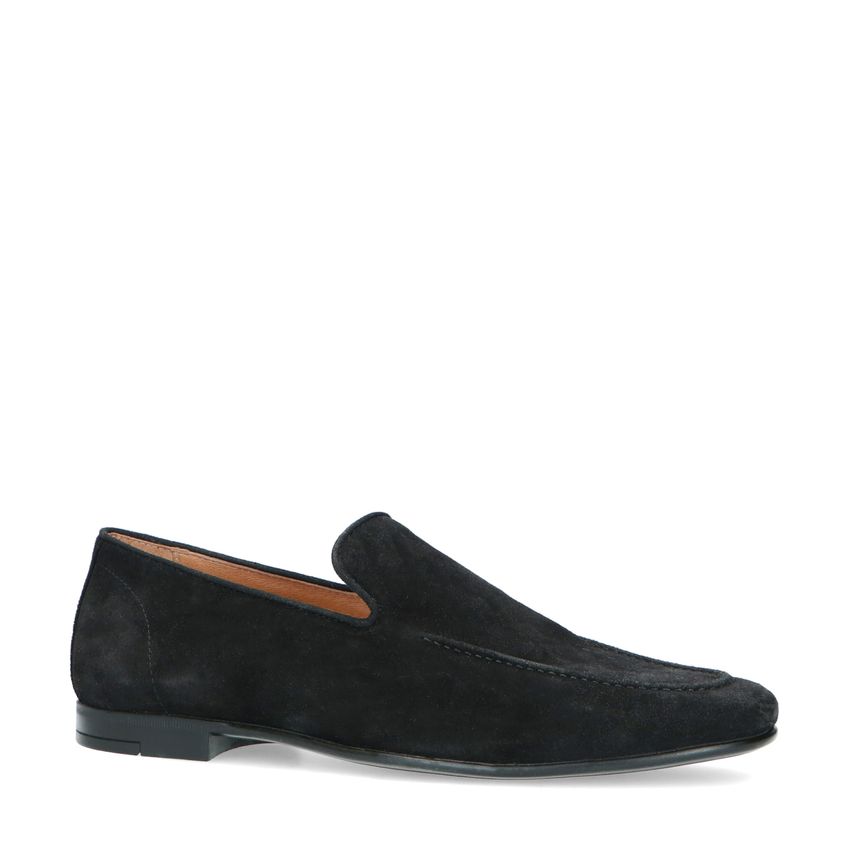 Schwarze Veloursleder-Loafer