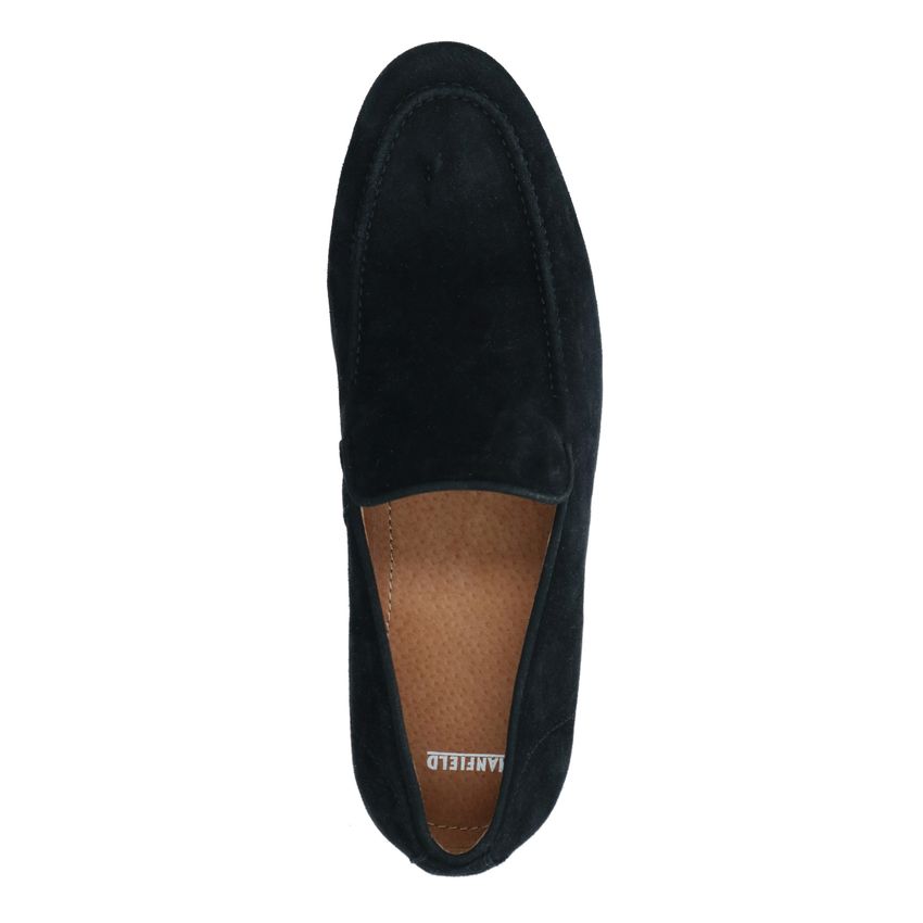 Schwarze Veloursleder-Loafer