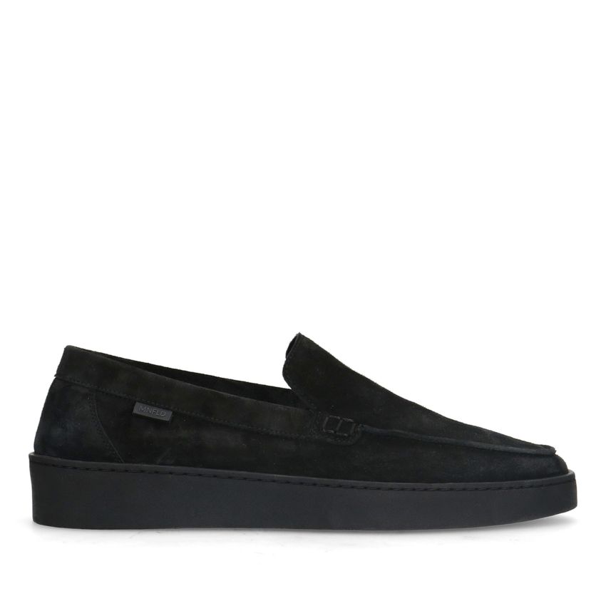 Schwarze Veloursleder-Loafer