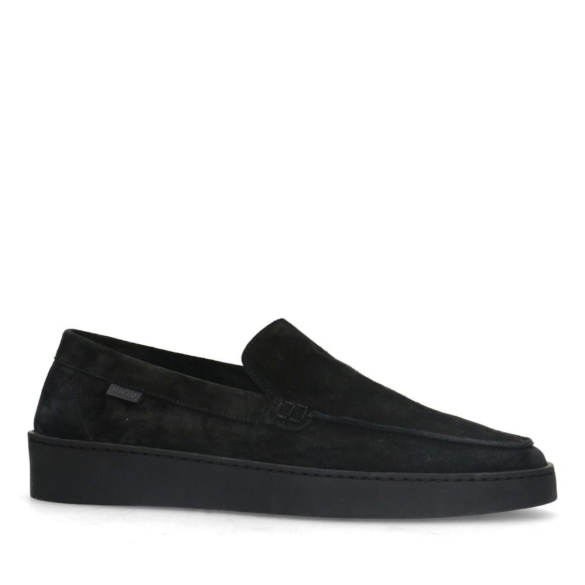 Schwarze Veloursleder-Loafer