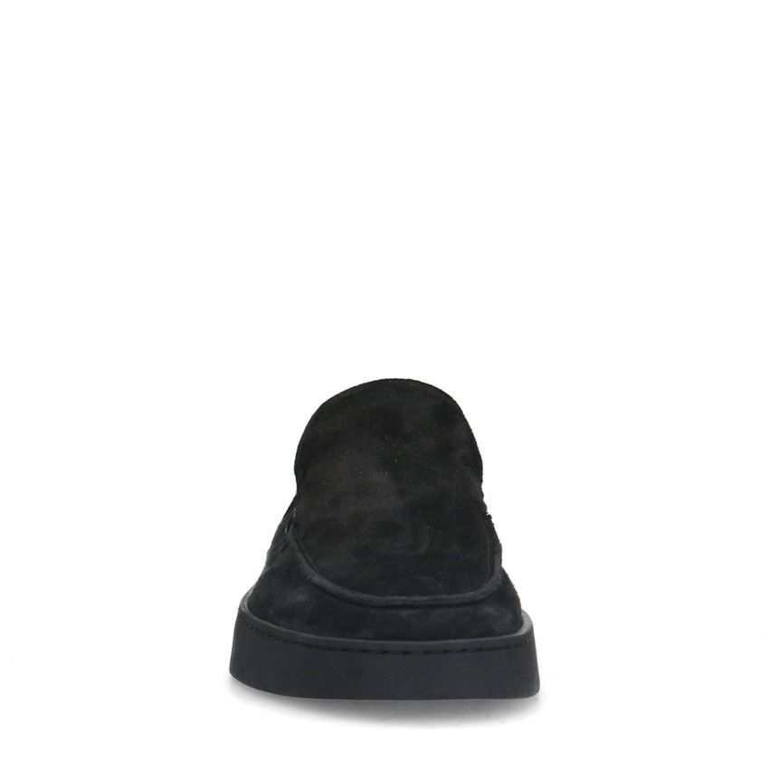 Schwarze Veloursleder-Loafer