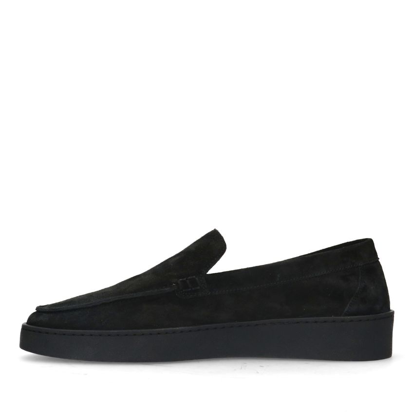 Schwarze Veloursleder-Loafer