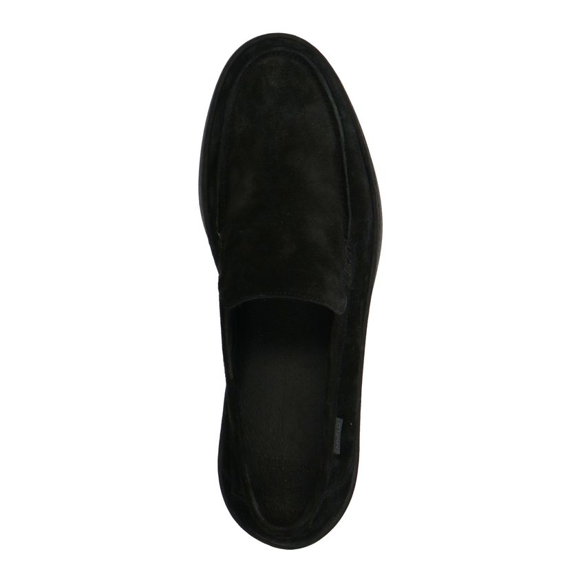 Schwarze Veloursleder-Loafer