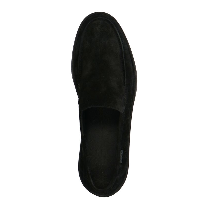 Zwarte suède loafers