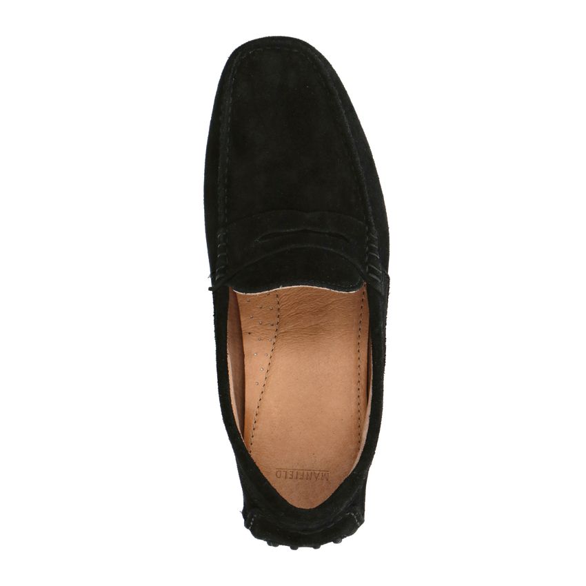 Zwarte suède loafers