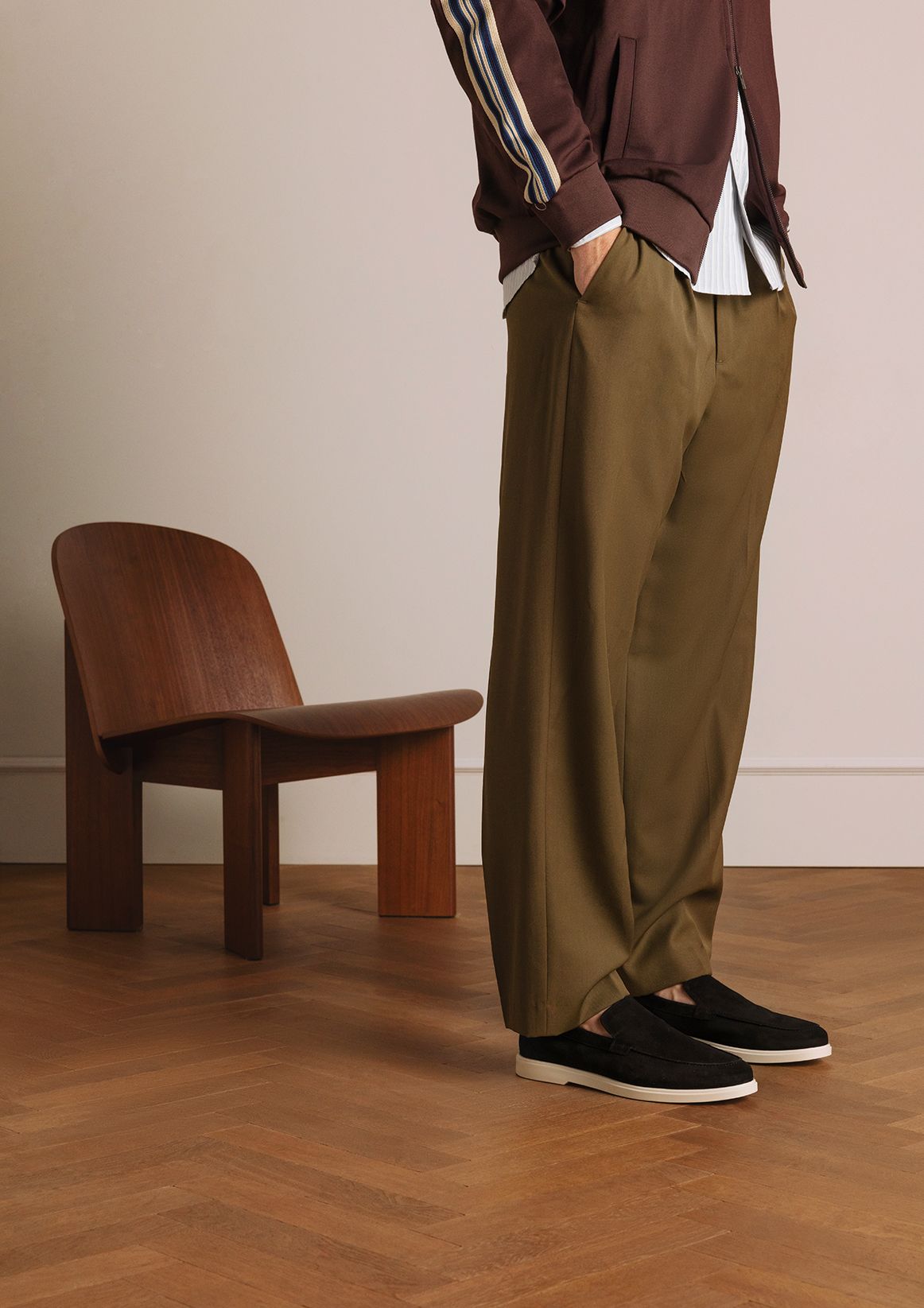 Zwarte suède loafers