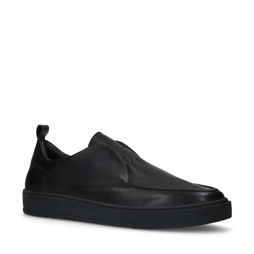 Zwarte leren loafers