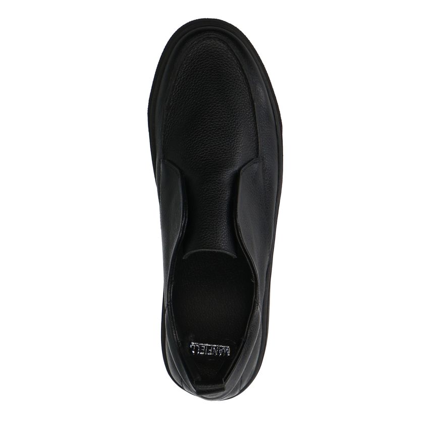 Zwarte leren loafers