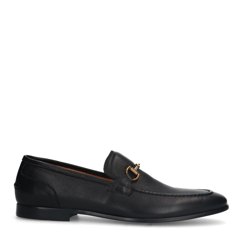 Schwarze Leder-Loafer