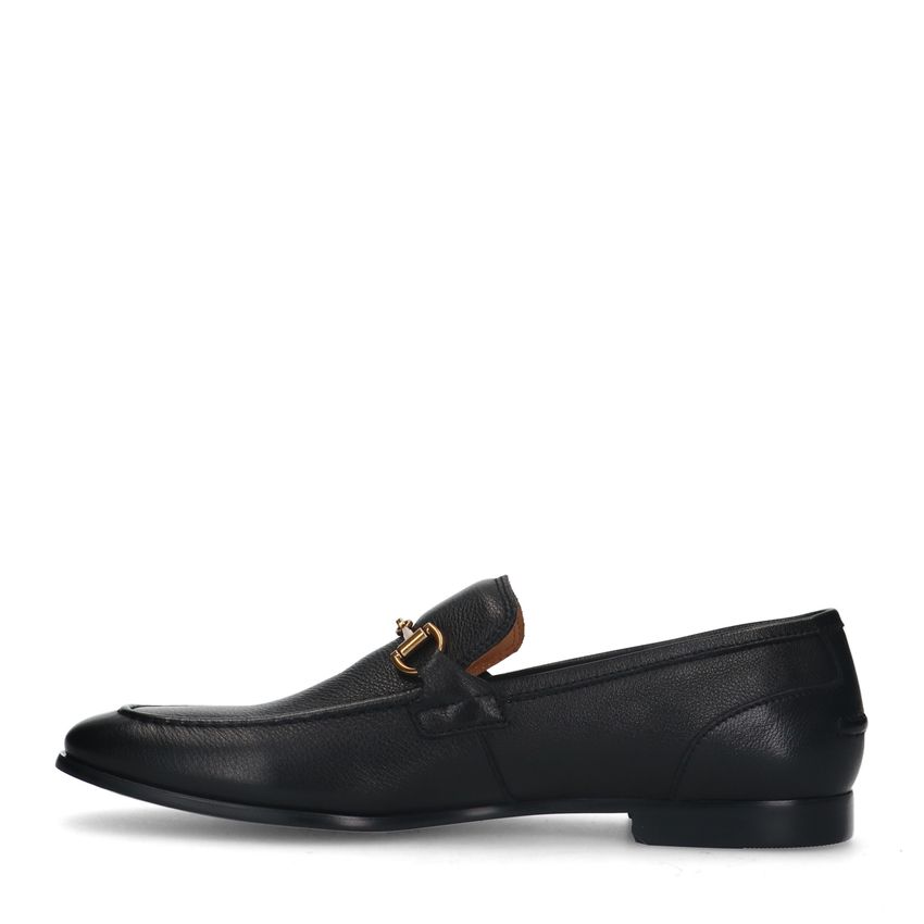 Schwarze Leder-Loafer