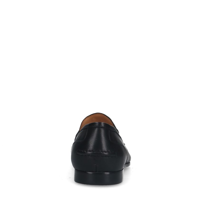 Schwarze Leder-Loafer