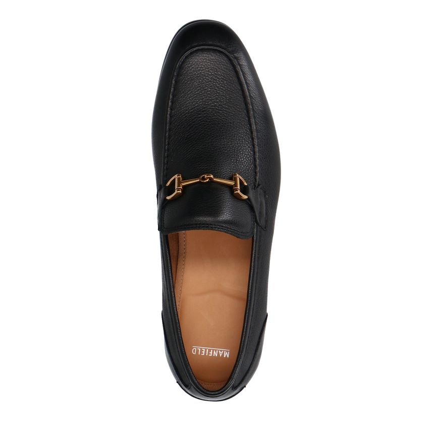 Schwarze Leder-Loafer