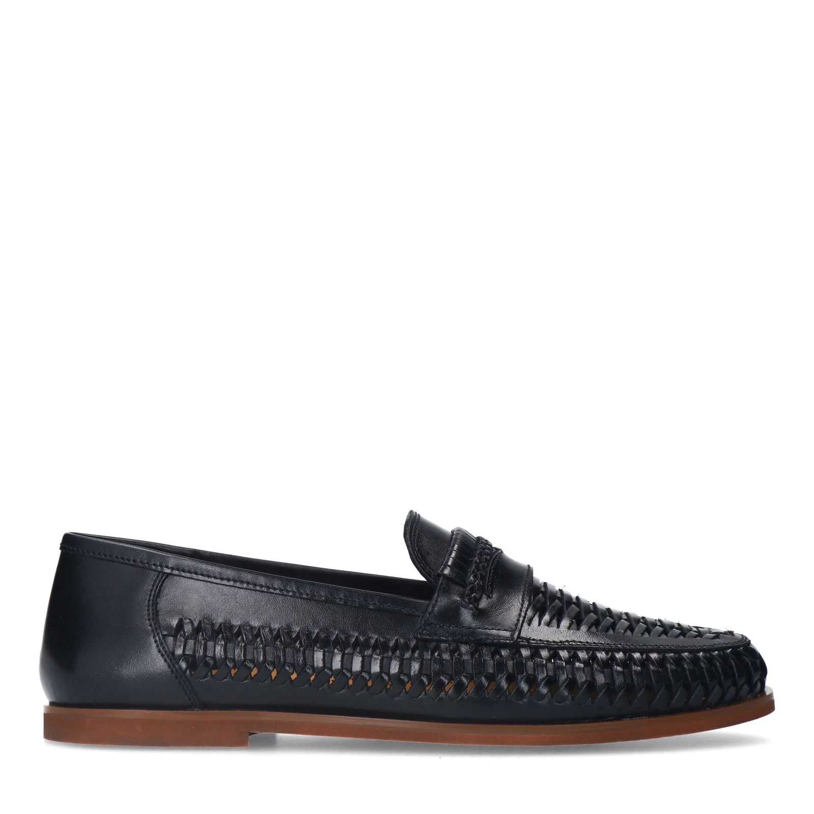 Schwarze Leder-Loafer