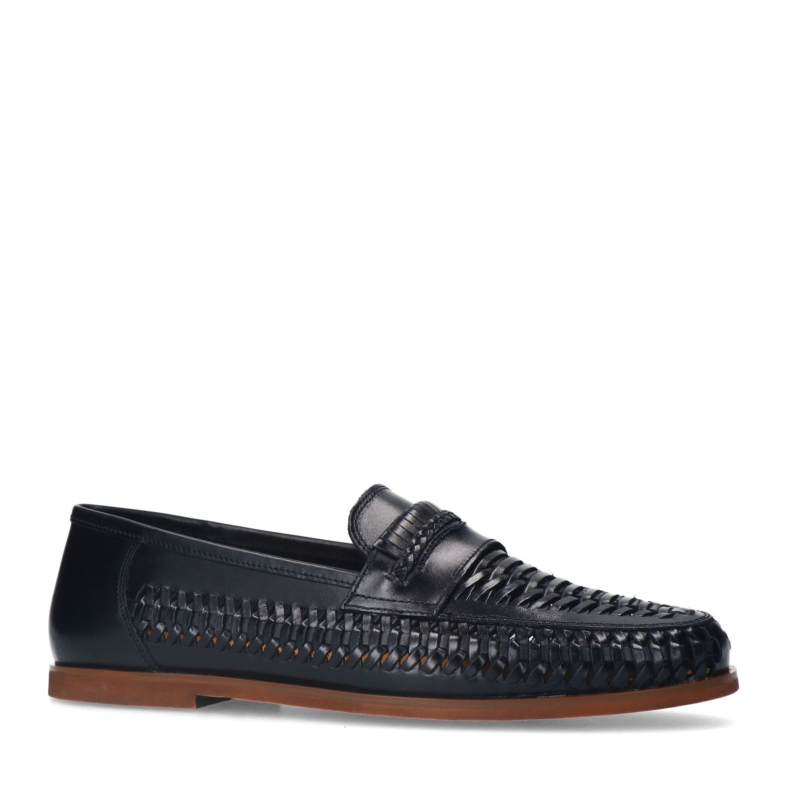 Schwarze Leder-Loafer