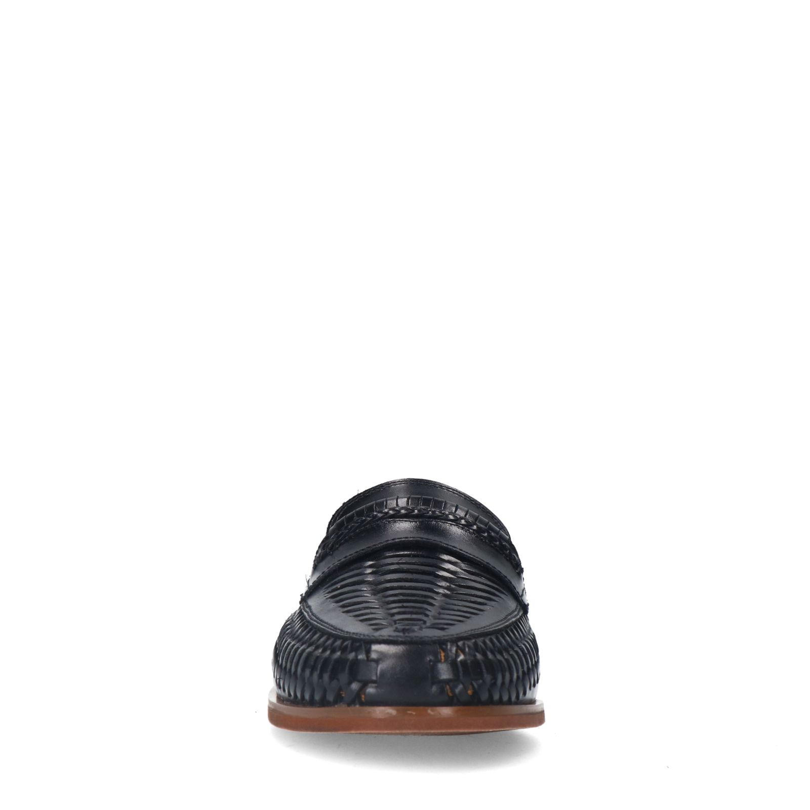 Schwarze Leder-Loafer