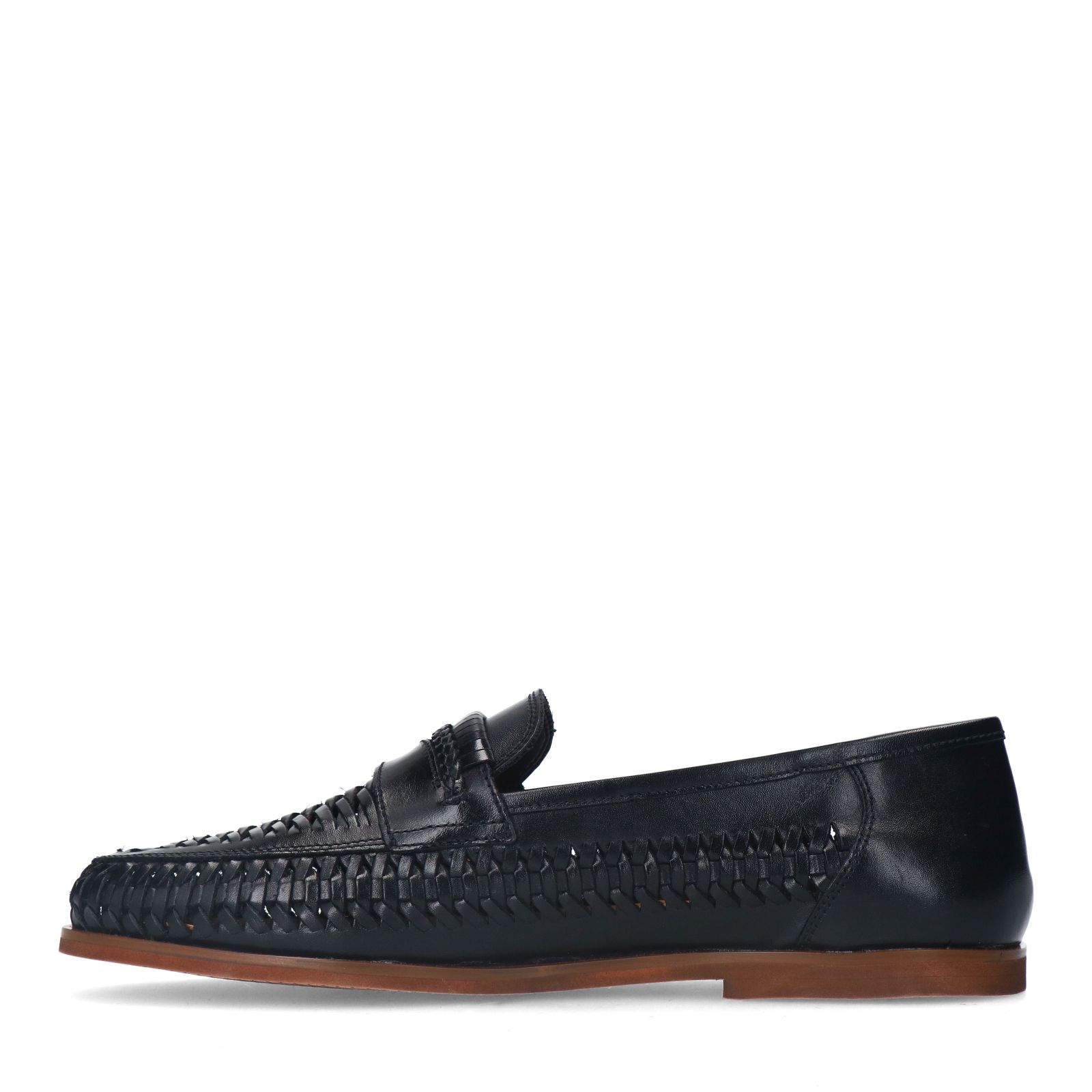 Schwarze Leder-Loafer