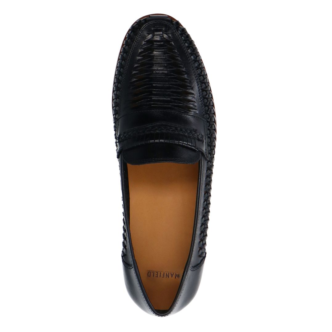 Schwarze Leder-Loafer