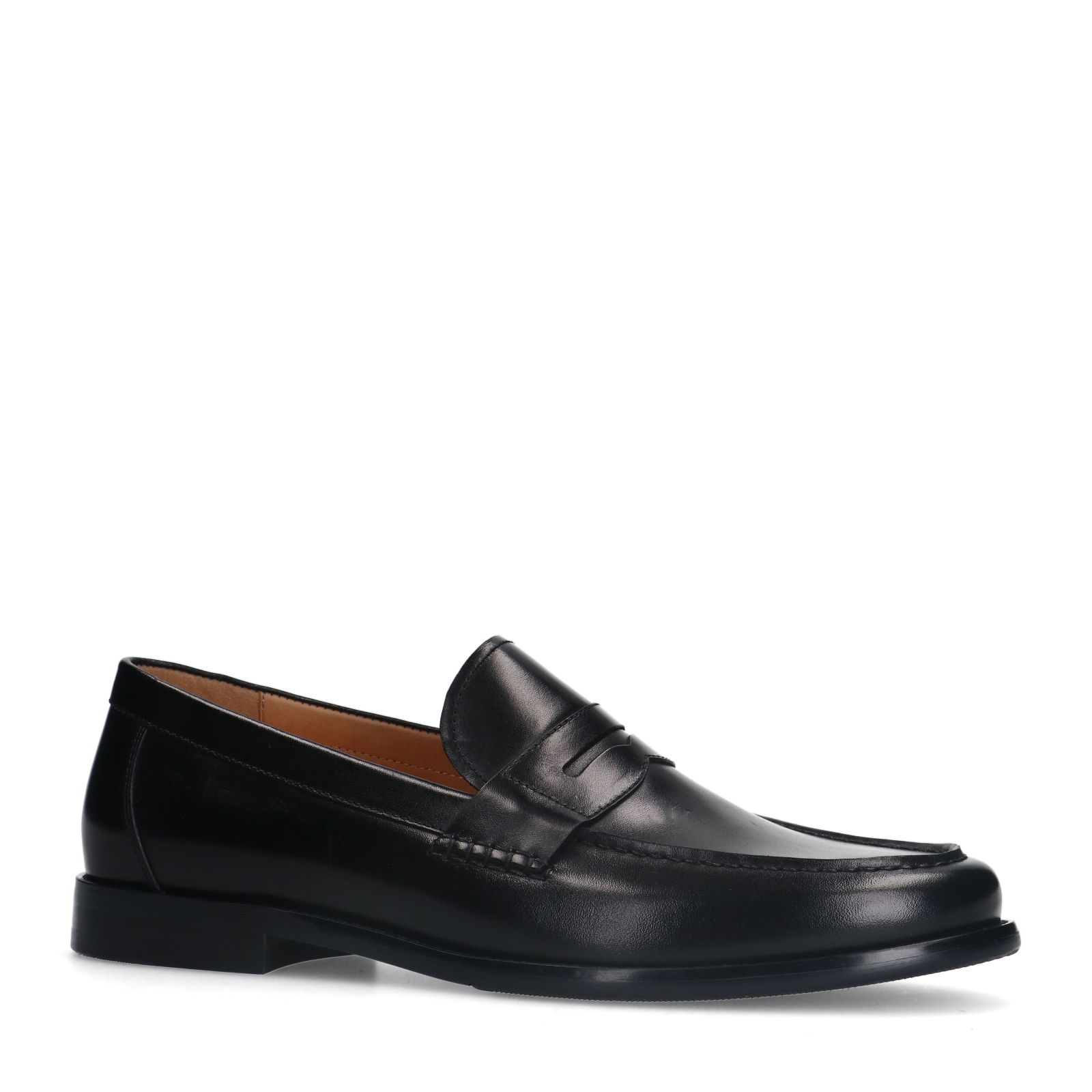 Zwarte leren loafers