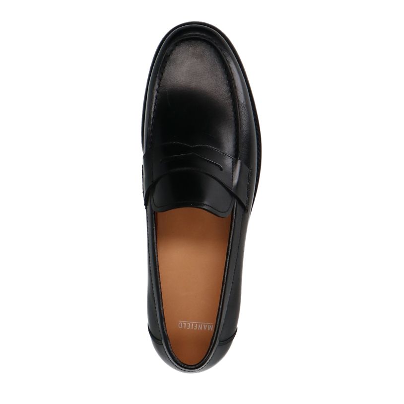Zwarte leren loafers