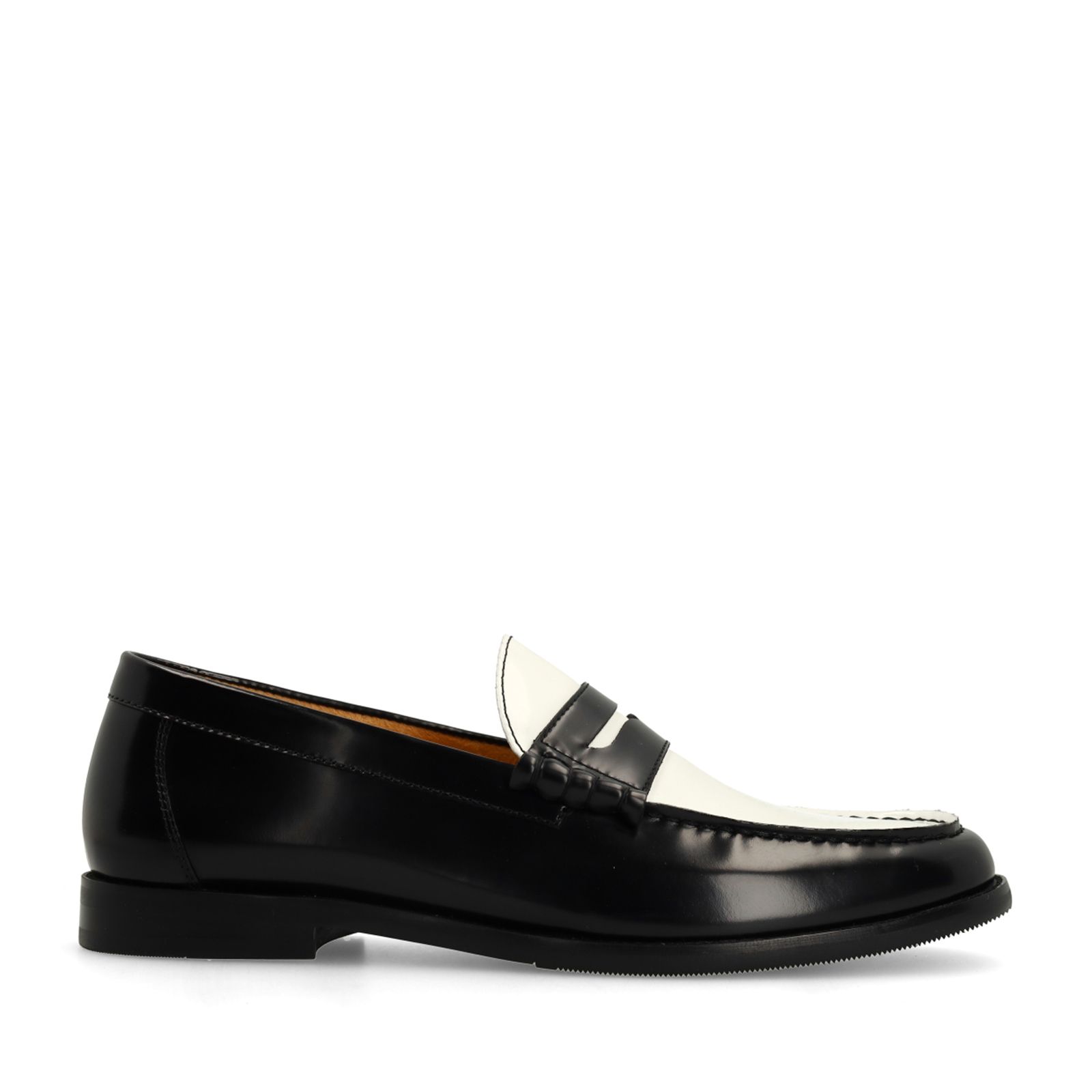 Schwarze Leder-Loafer