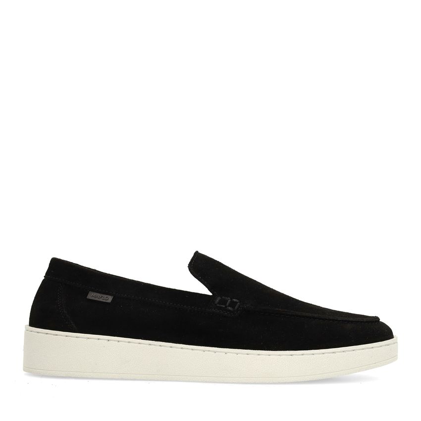 Zwarte suède loafers