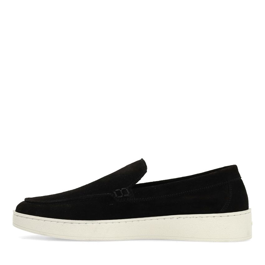 Zwarte suède loafers