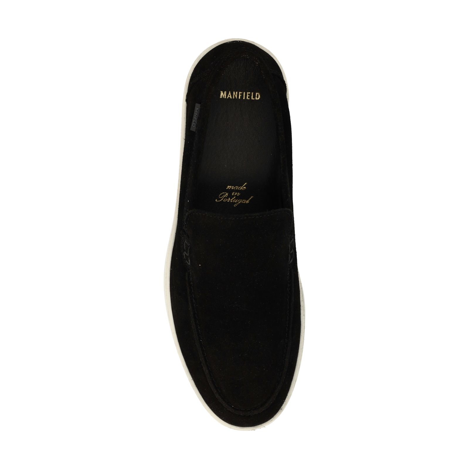 Zwarte suède loafers