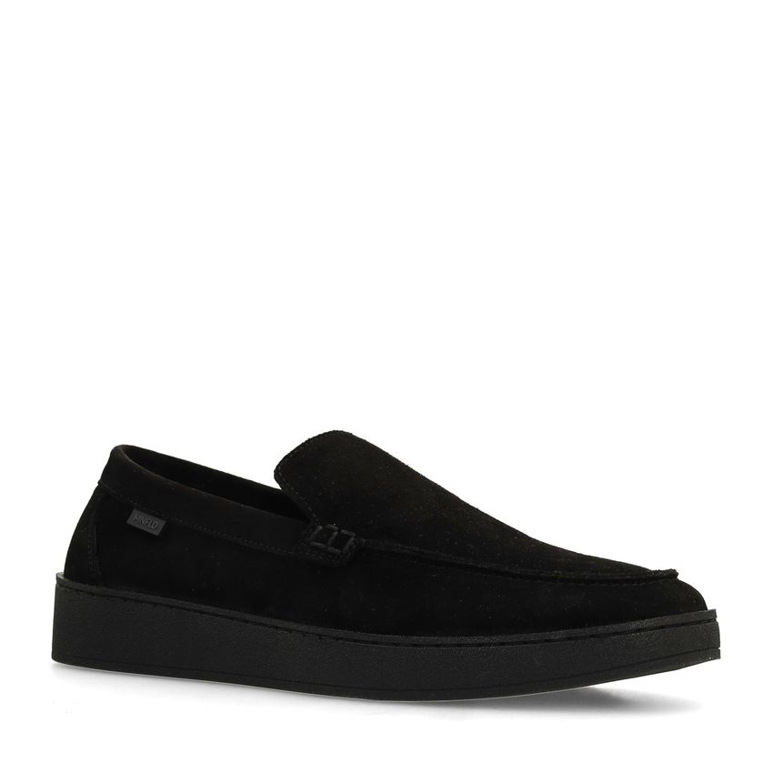 Zwarte suède loafers