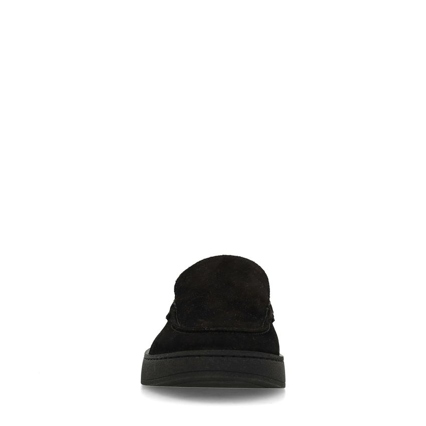 Zwarte suède loafers