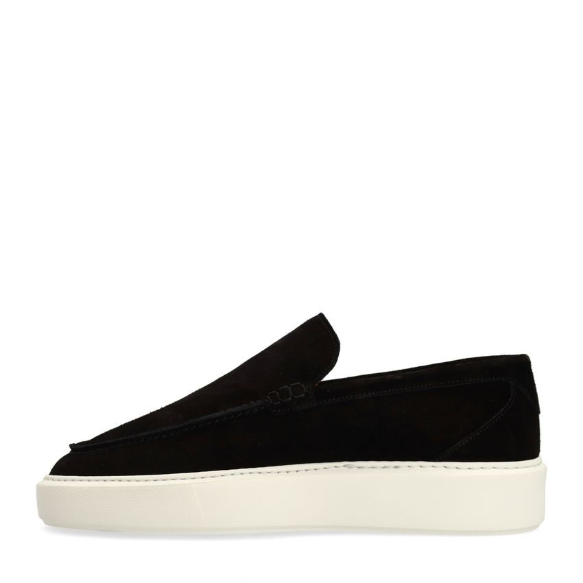 Zwarte suède loafers