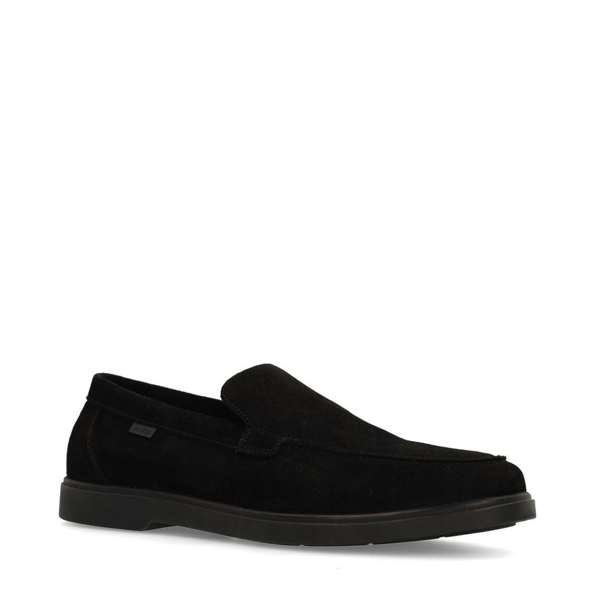 Zwarte suède loafers