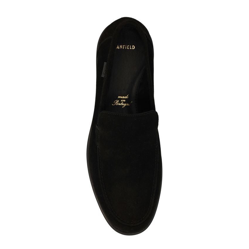 Zwarte suède loafers