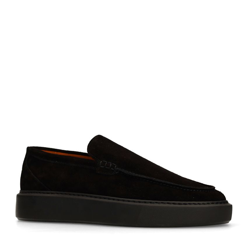 Zwarte suède loafers