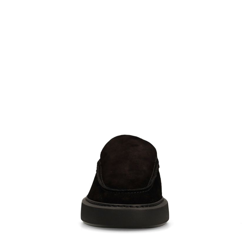 Zwarte suède loafers