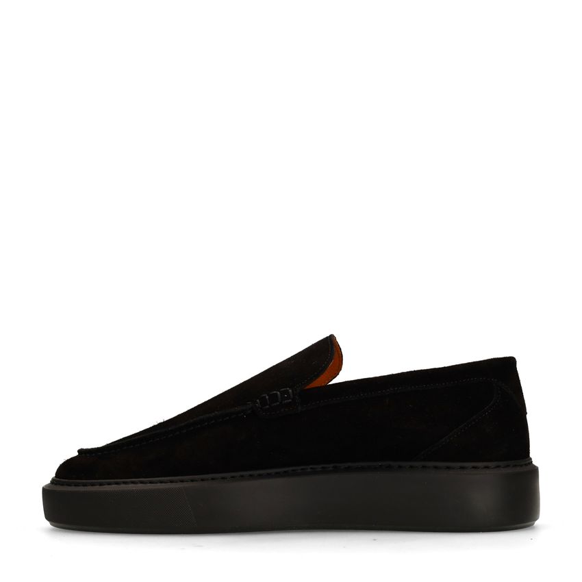 Schwarze Veloursleder-Loafer