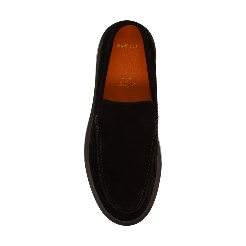 Zwarte suède loafers